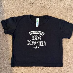 Black 'Promoted to Big Brother' Toddler T-Shirt